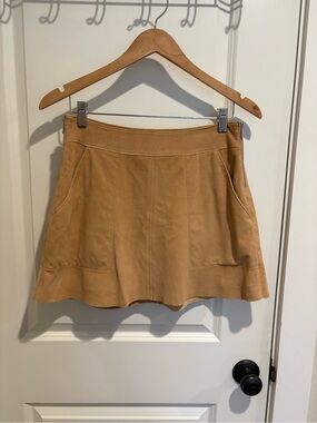 Joie - Women’s tan Goat Leather mini skirt - size 2